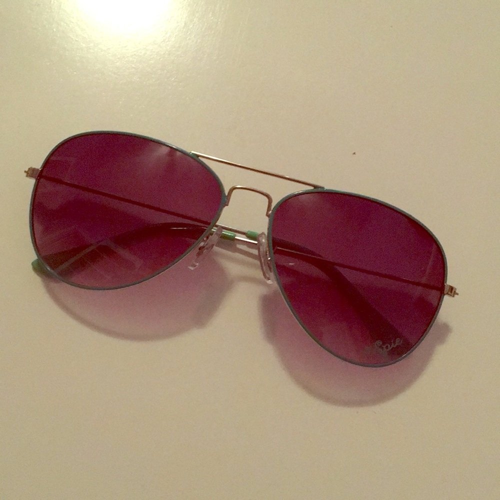 kids sunglasses-sea foam green aviator